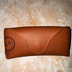 Ray-Ban Brown Leather Glasses Case